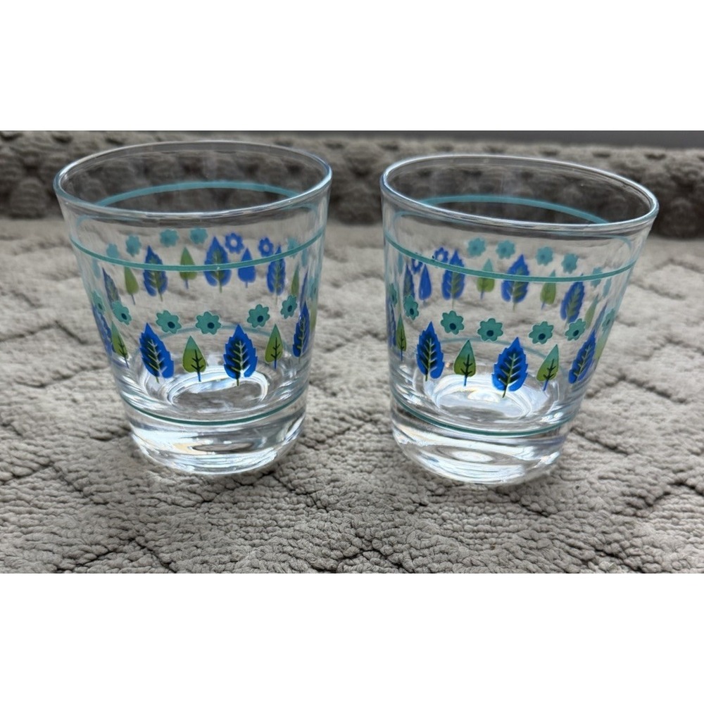 Vintage 1960s Marcrest Swiss Alpine Chalet 6 oz. Rocks Juice MCM 3.25" Set of 2